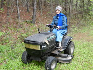 Mowing the nature trail.