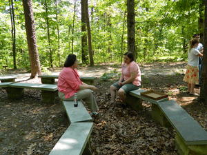 David's Mom and a few others at the Sabbath afternoon picnic.