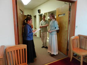 Daniel helping out and dishing out advice. 