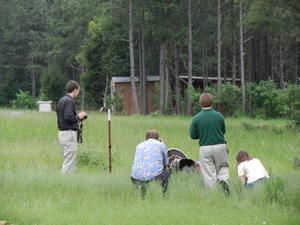Friday evening, Robert, Jephthae, Mark, Siobhan, and a few other friends came with us to hang out at Ernie's house. The neighbor's turkey put on a show for everyone.