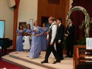 Daniel and Kristina walking out together.