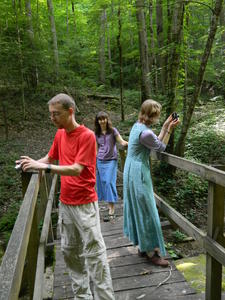 Erick and Kristina taking photos.