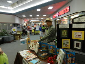 Daniel, Jim and John ran the Literature table, with free drawings and information on the Encyclopedia of Foods, and their other books. 