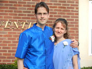 Newly weds, came back from their honeymoon just in time for Robert and Jephthae's wedding! 