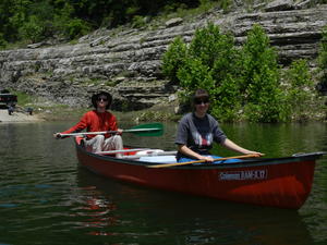 Siobhan was staying with us for the month of May, so she was tickled to be able to have a chance to canoe, too!