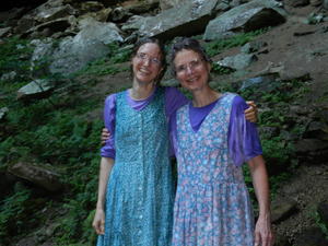 Mom and Kristina, drenched, cooled off, and happy!