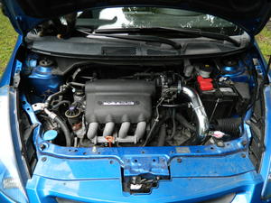 Daniel's modification to his car--a new cold air intake! 