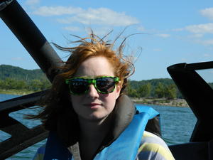 Laura enjoying the ride.