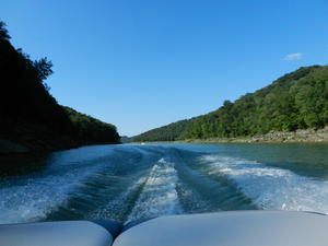 W enjoyed exploring new parts of the lake we hadn't seen before.