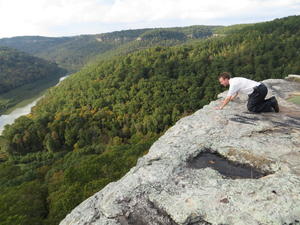 We took Mark on a hike out to Buzzard Rock.