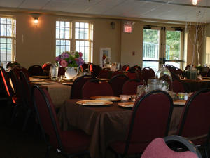 Kristina, Daniel's Mother, and several friends from the area all went to Indian Creek Camp for Women's retreat. The dining room was beautifully decorated!