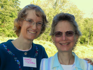 Kristina and Mom enjoying the sunshine just before a boat ride.