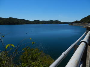 The lake was so pretty reflecting the clear blue sky!