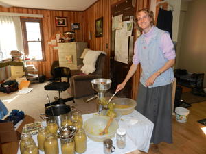 We got 48 quarts of applesauce done in one afternoon!