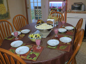 Daniel even fixed a fancy supper for them all after their hike. Pretty amazing job!