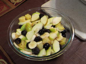 The fruit salad he made.