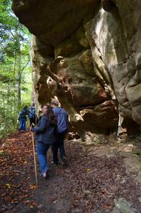 Hiking back towards the car.