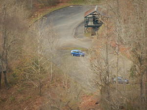 Our car down in the parking lot! 