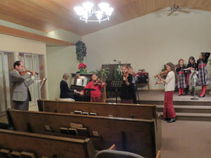 Kristina was happy to be able to play music with some of her friends! 