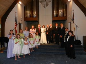 The whole wedding party.