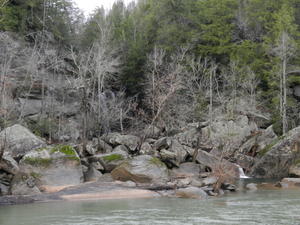 Looking across the river over at Eagle Falls