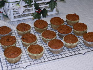 Yummy Whole Wheat Carrot muffins! (See Kristina's Kitchen for recipe)