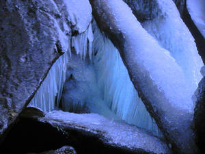 More ice behind the falls.