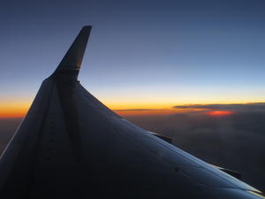 About this time, the sun was setting for Daniel in the air as he headed homeward.