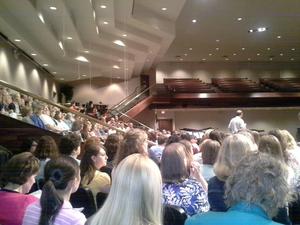Kristina's view while seated in the choir during practice.